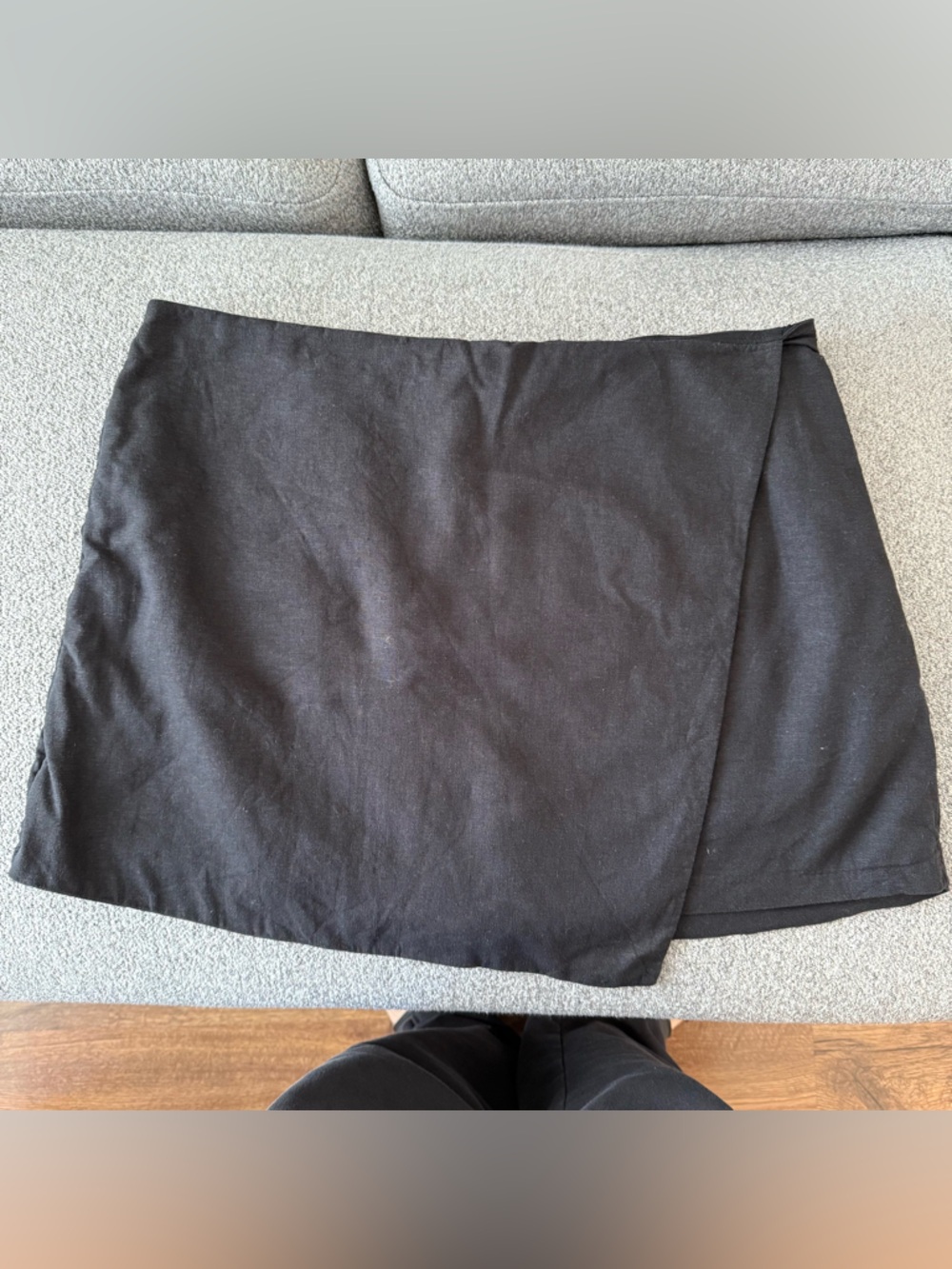 Abercrombie & Fitch High Rise Black Wrap Mini Skirt Skort